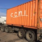 Sn Container en gandola en Destino