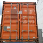 Sn Container puertas cerradas y aseguradas en Origen